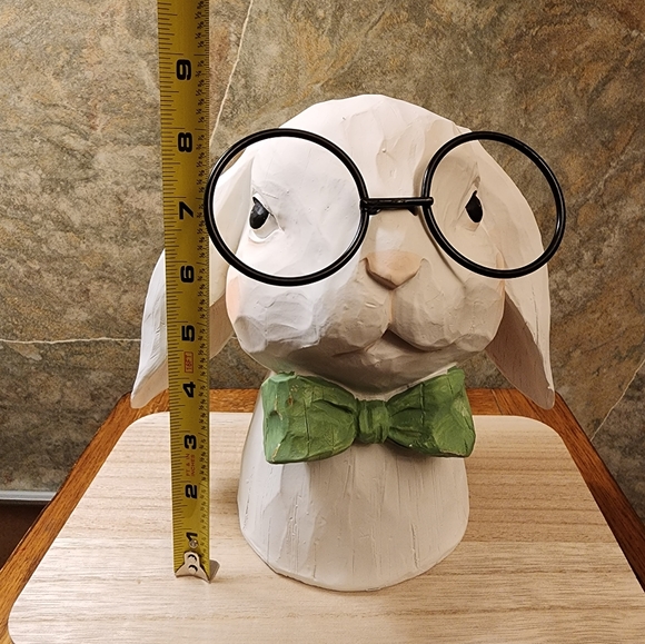 Classy Bunny Wearing Glasses Statue Decor SO CUTE - Picture 6 of 9